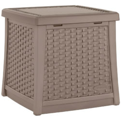 Suncast 49L Storage Side Table – Dark Taupe